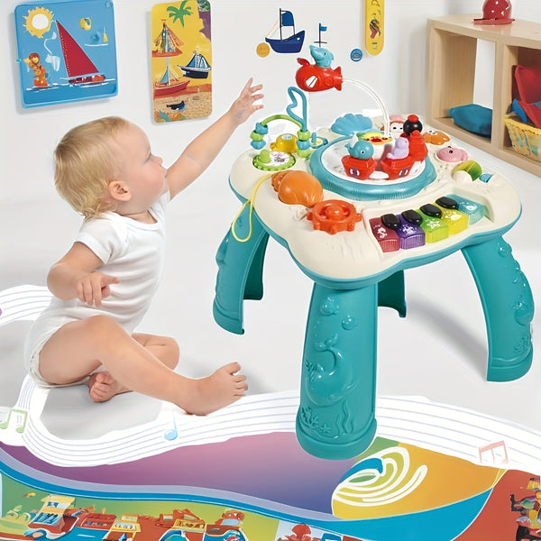 Early education multifunctional learning table toys with music and lights shape animal color recognition toddler sensory training toys music table interactive educational games for boys and girls As Halloween Christmas Gift